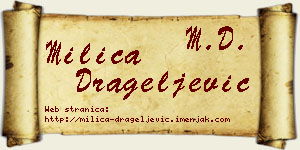 Milica Drageljević vizit kartica